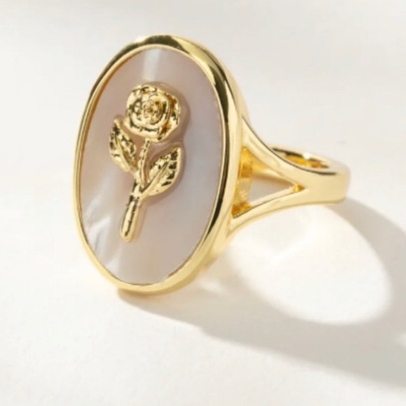 Uncommon James Jewelry - Uncommon James Pearlescent Rose Gold Ring, Sz 8